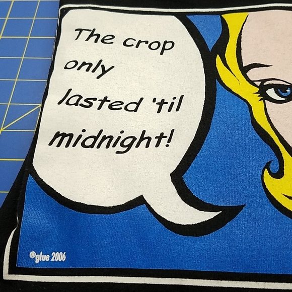 The Crop Only Lasted 'till Midnight XL Black Tee - Picture 6 of 6
